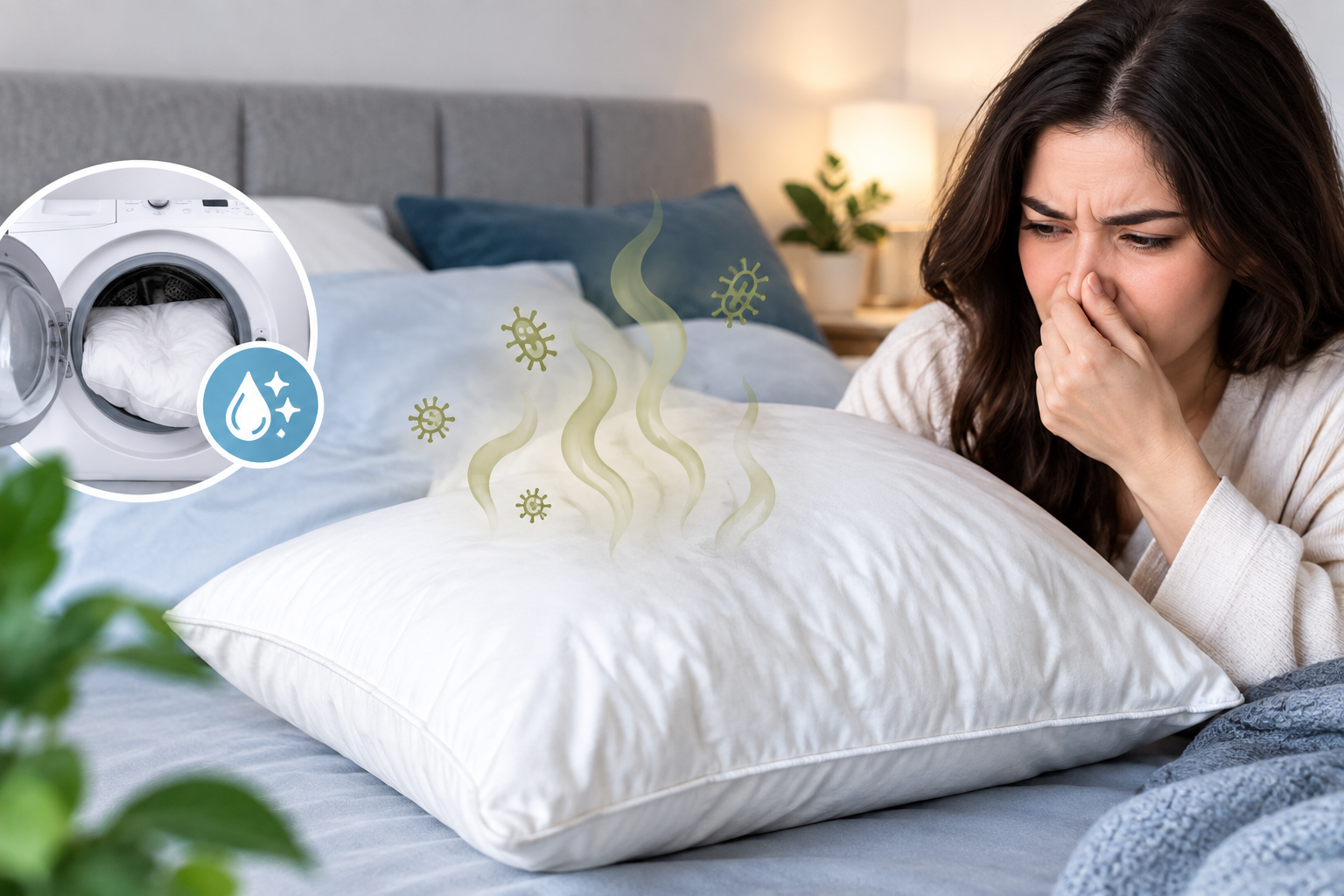 چرا بالش بعد از مدتی بوی بد می‌گیرد؟ ۷ علت و راهکار رفع بوی بالش