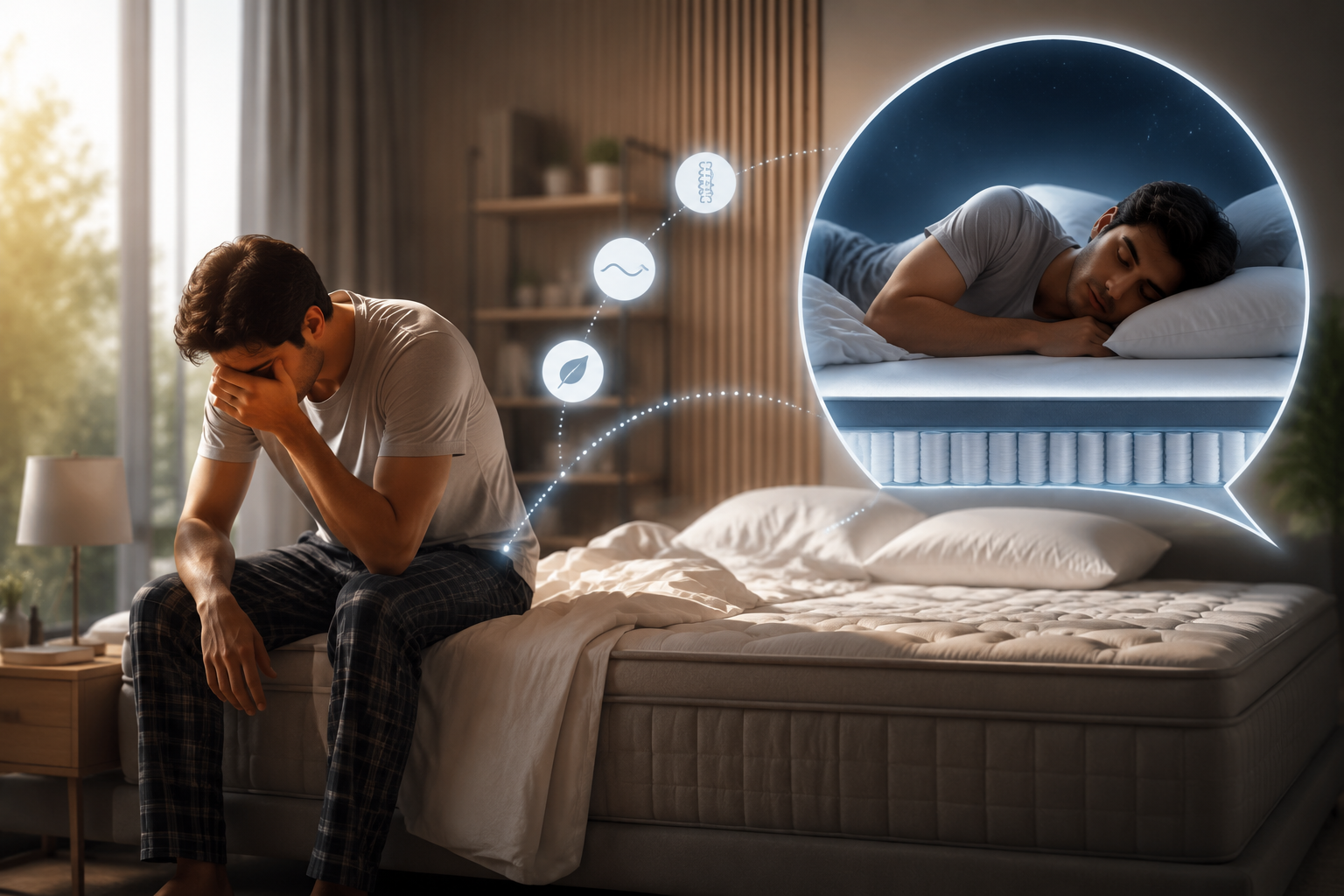 چرا بعد از ۸ ساعت خواب هنوز خسته‌ایم؟ نقش تشک در کیفیت خواب و انرژی روزانه
